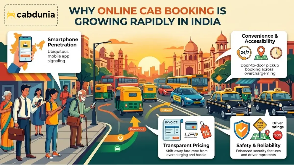 Why Online Cab Booking is Growing Rapidly in India