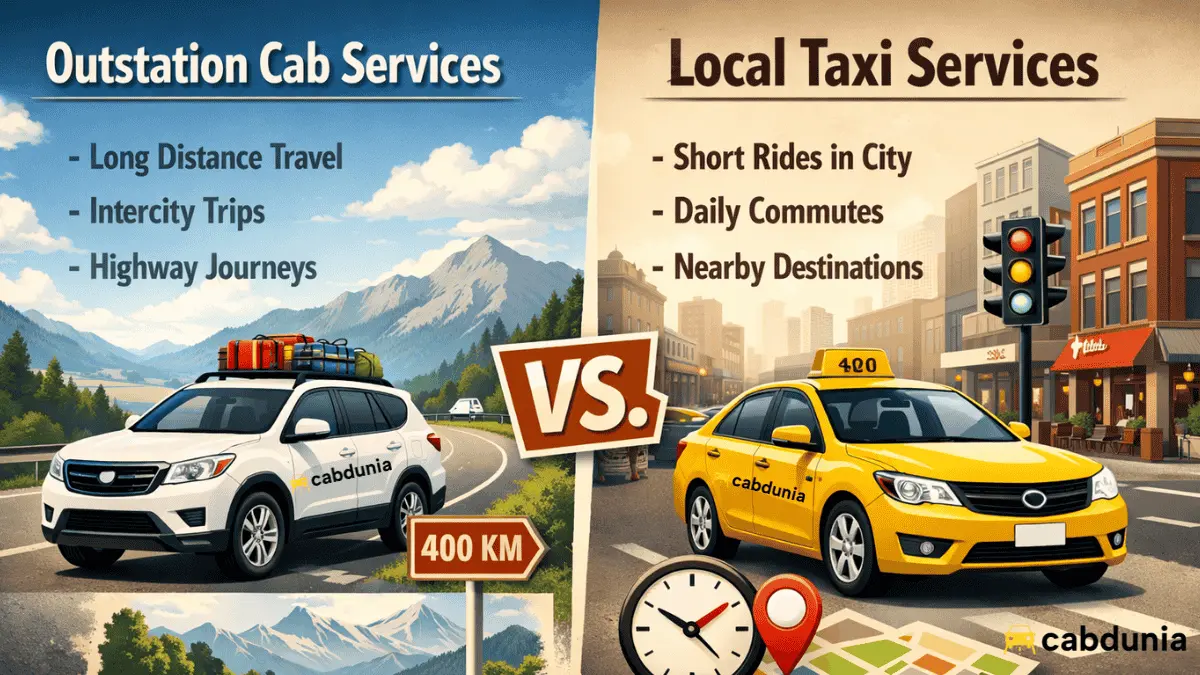 Outstation Cab Services vs Local Taxi Services