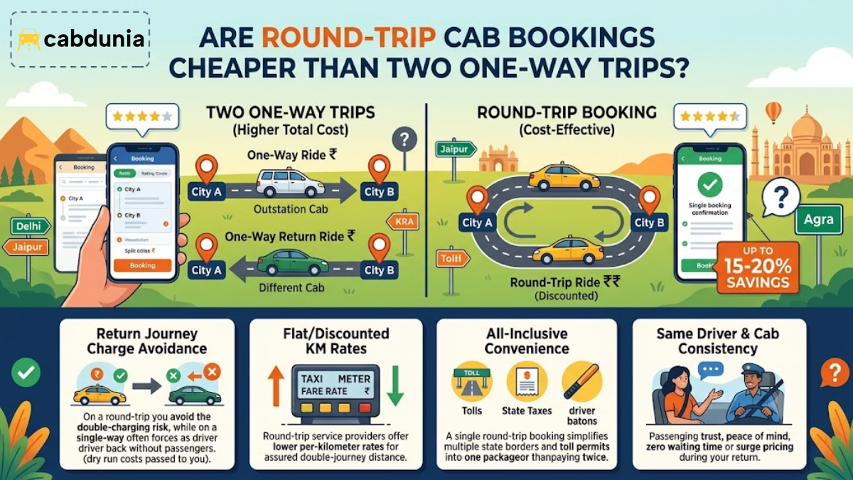Are Round-Trip Taxi Bookings Cheaper Than Two One-Way Trips?