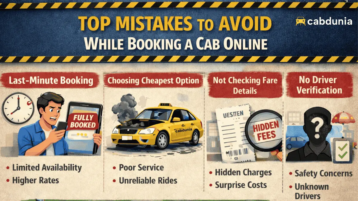 Top Mistakes to Avoid While Booking a Cab Online