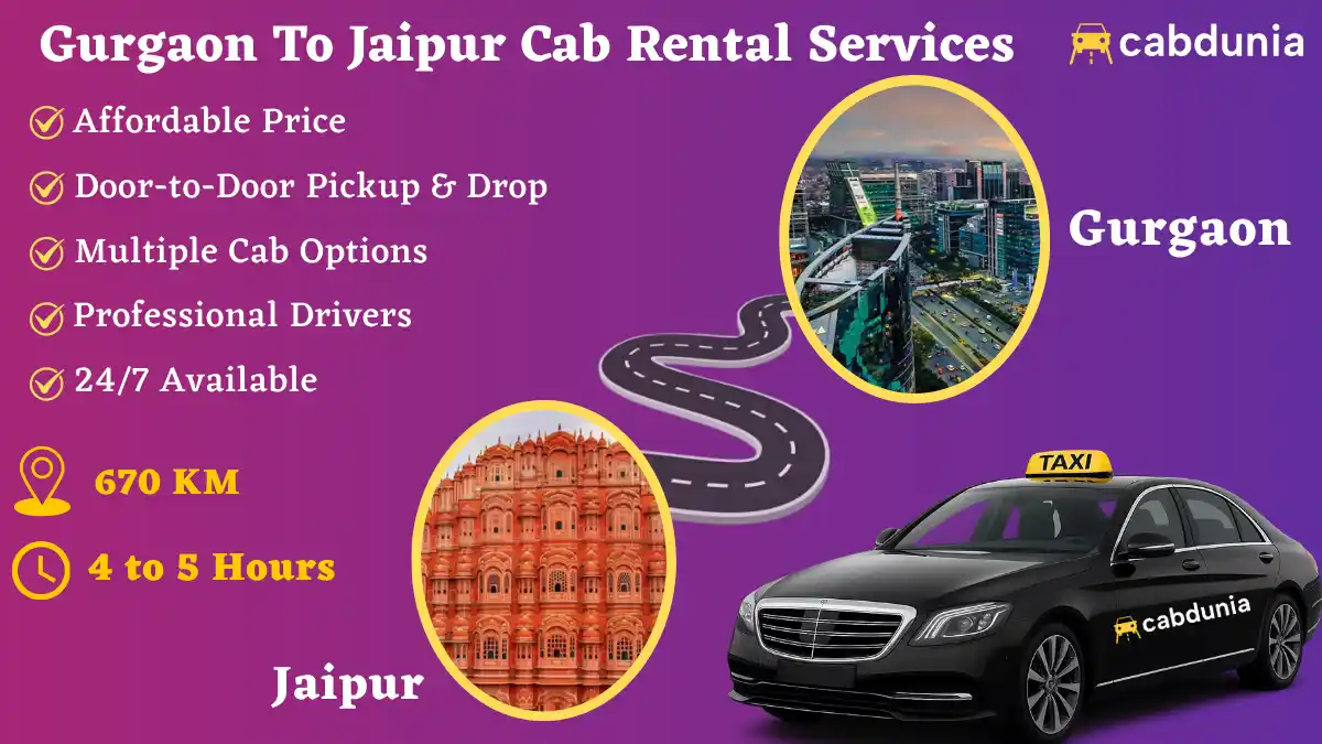 Gurgaon to Jaipur Taxi Service