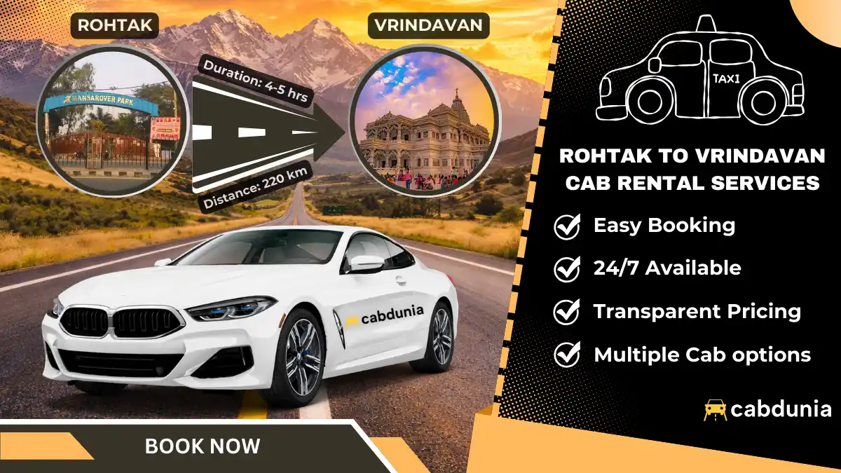 Rohtak to Vrindavan Cab Rental Services