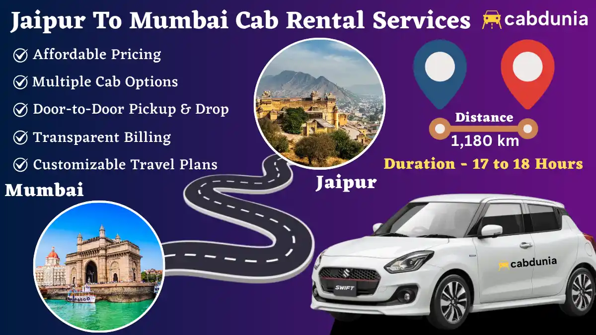 Rent Jaipur to Mumbai Cab