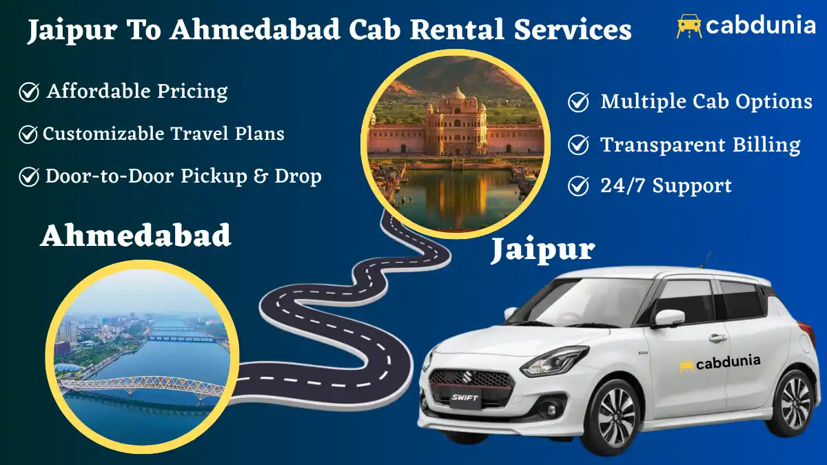 Jaipur to Ahmedabad Taxi services