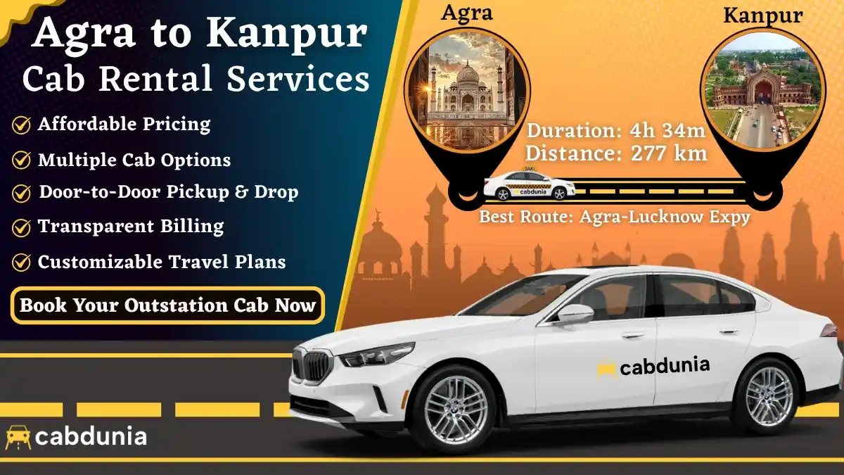  Agra to Kanpur Cab Rental Services