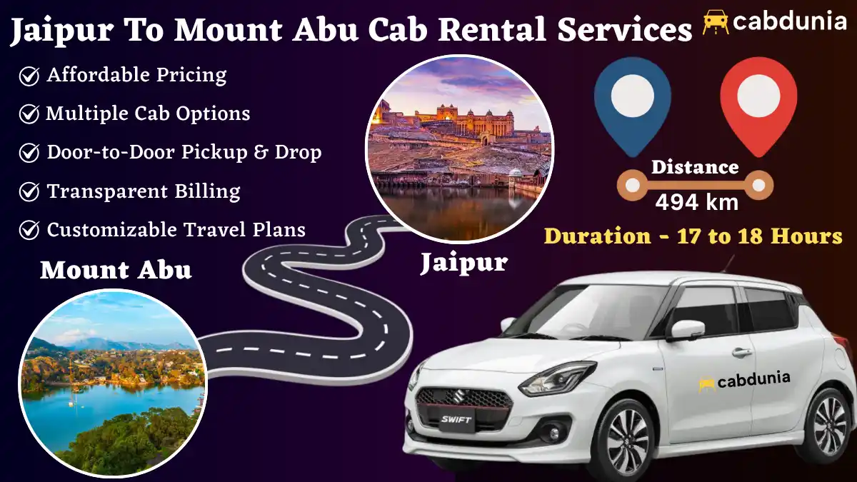 Rent Taxi From Jaipur To Mount Abu