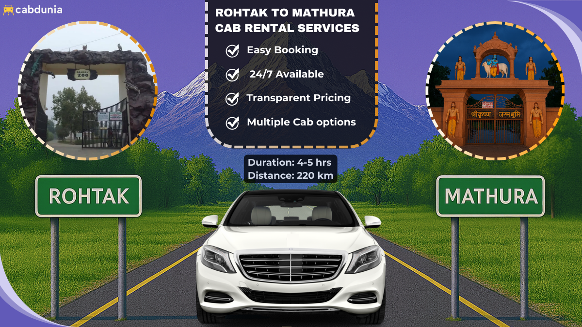 Rohtak to Mathura Cab Services