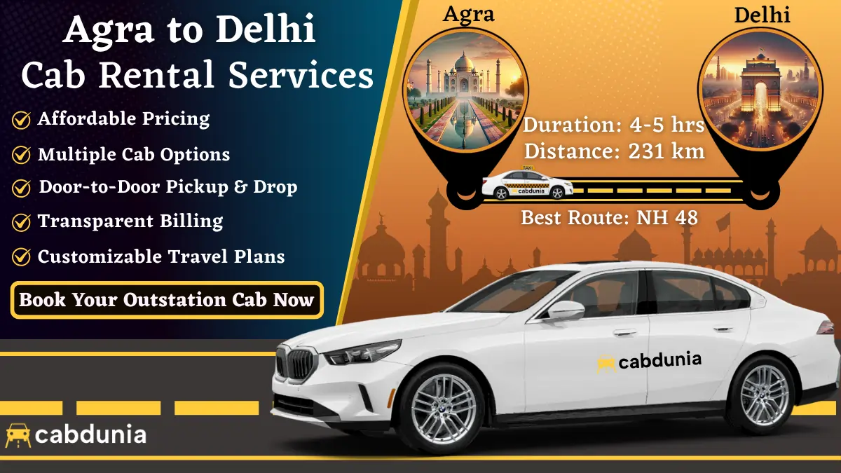 Agra to Delhi taxi services