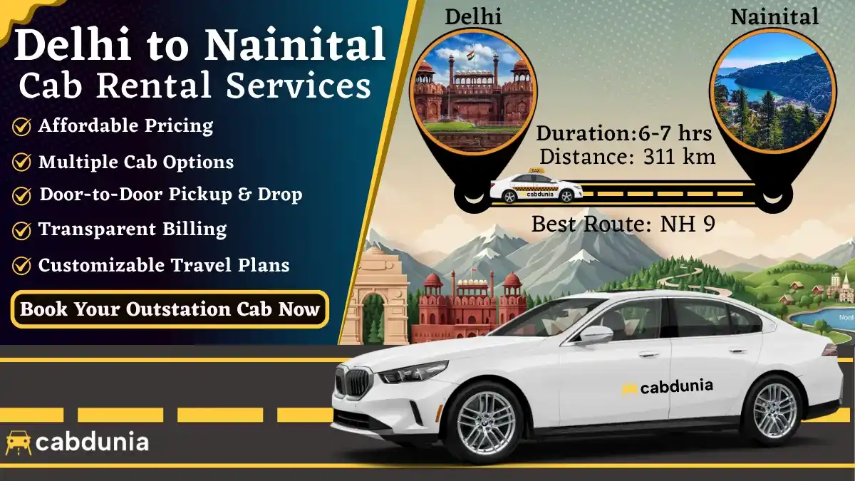 Delhi to Nainital Cab Services