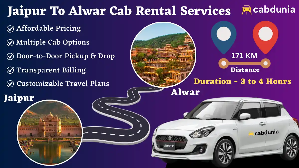Rent Jaipur to Alwar Cab