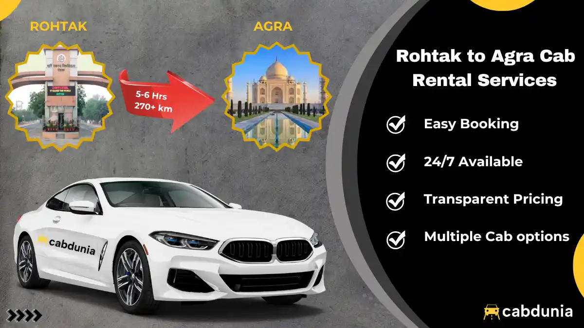 Rohtak to Agra Cab Services