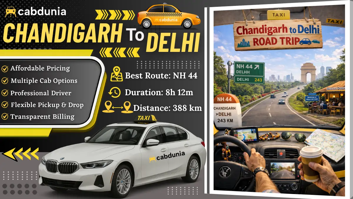 Chandigarh to Delhi Cab Services