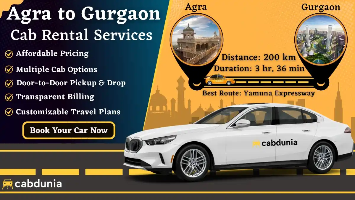Agra to Gurgaon Taxi Services