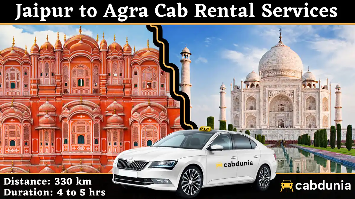 Rent a taxi from Jaipur to Agra